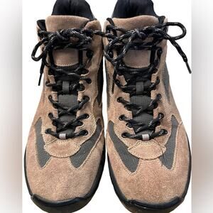 Lands End Mens Size 13 Suede and Cloth Hiking Boots
